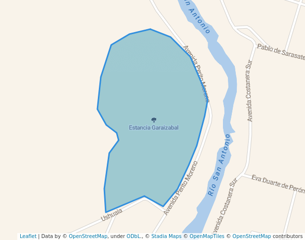 walking in Estancia Garaizabal map in Villa Carlos Paz