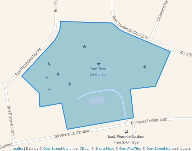 walking in Parc Pierre-Le-Gardeur  map in Terrebonne