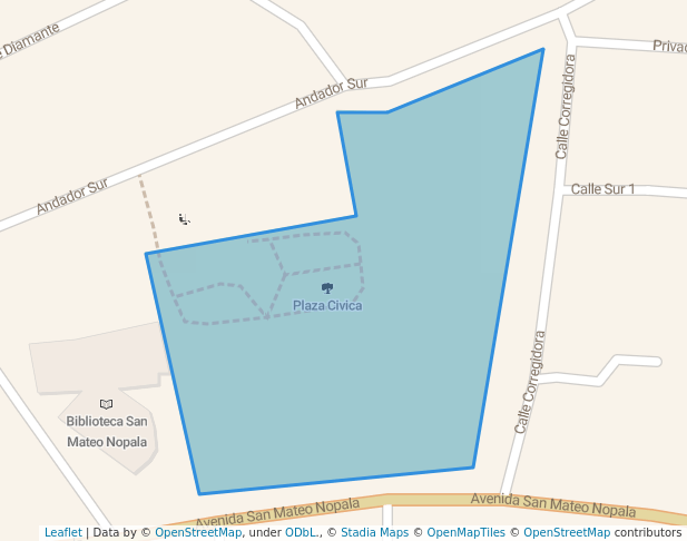 walking in Plaza Civica map in Naucalpan de Juárez