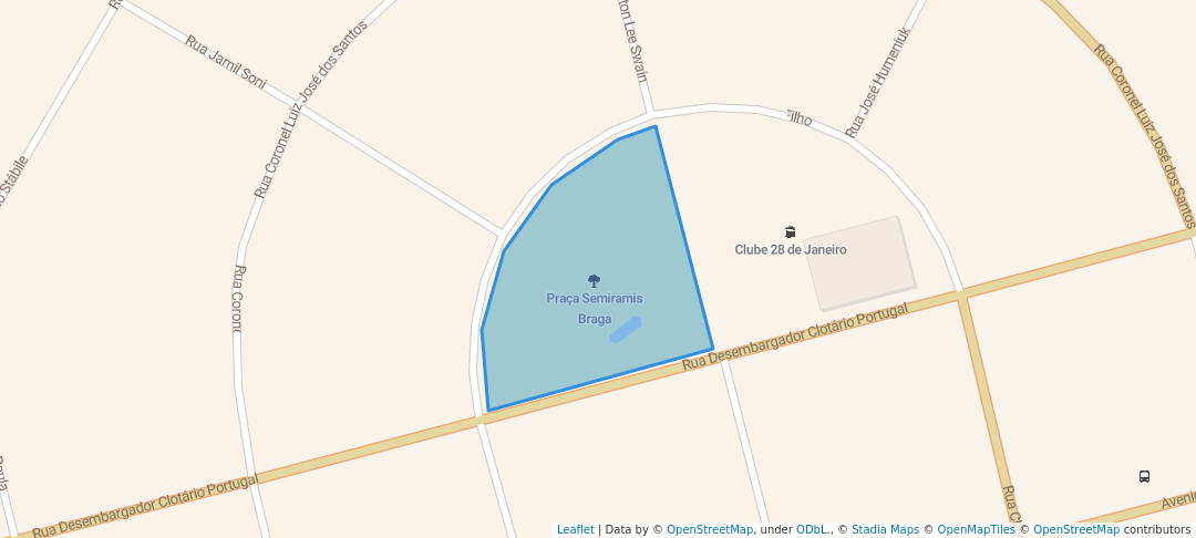 walking in Praça Semiramis Braga map in Apucarana