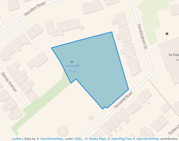 walking in Gorse Hill (Millennium Green) map in Wallasey