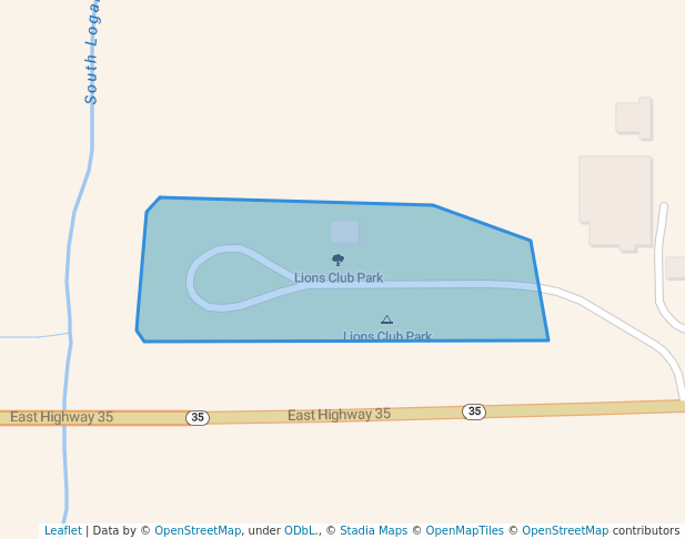 walking in Lions Club Park map in Wayne