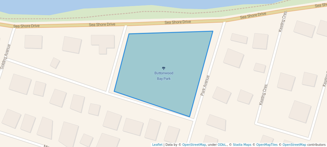 walking in Buttonwood Bay Park map in Belize City