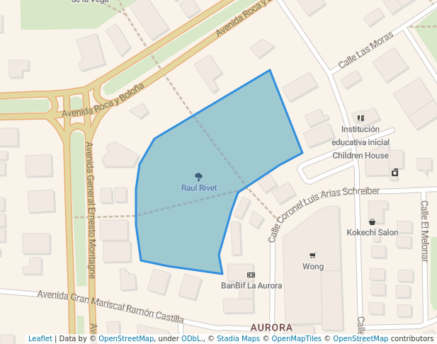 walking in Raul Rivet map in Miraflores