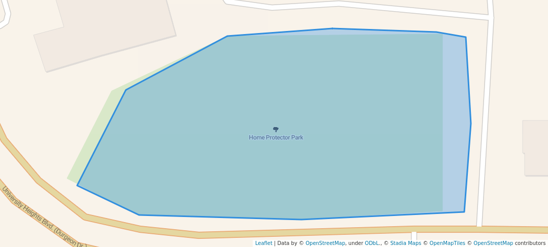 walking in Home Protector Park map in Belize City