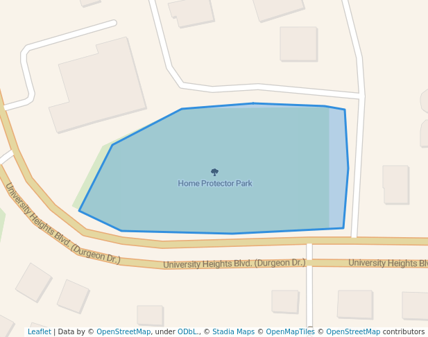 walking in Home Protector Park map in Belize City