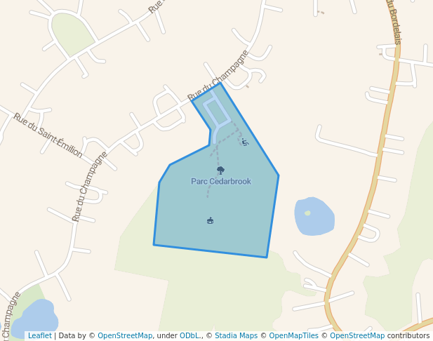 walking in Parc Cedarbrook map in Saint-Lazare