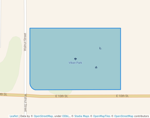 walking in Viken Park map in Wayne