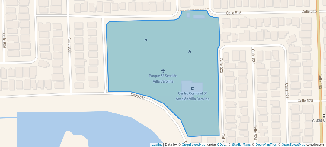 walking in Parque 5ª Sección Villa Carolina map in Carolina