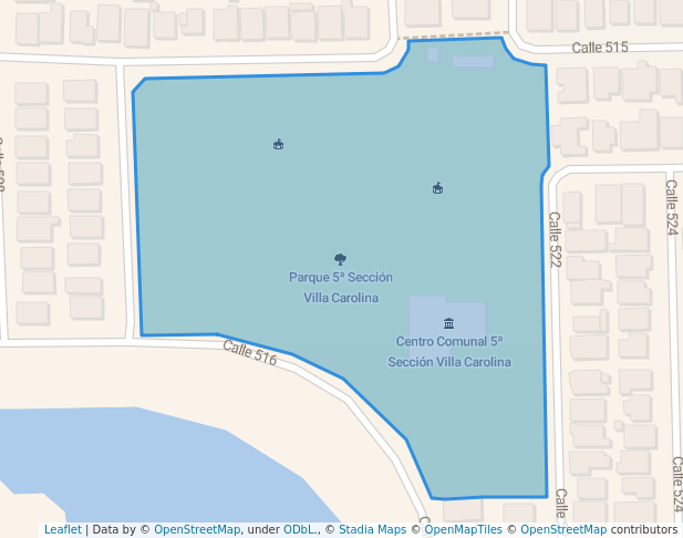 walking in Parque 5ª Sección Villa Carolina map in Carolina