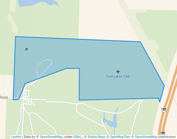 walking in Twin Lakes Park map in Nevada