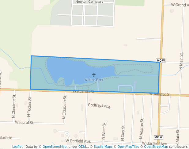 walking in Walton Park map in Nevada