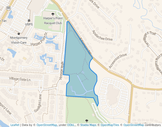 walking in Good Shepherd Park map in Montgomery