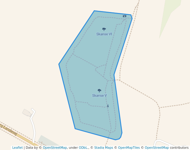 walking in Kongeskansen (tysk skanse 10) map in Sønderborg
