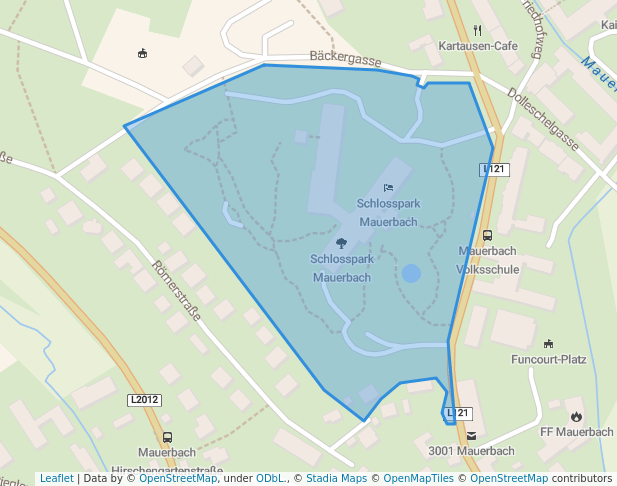 Schlosspark Mauerbach in Mauerbach | Map and Routes