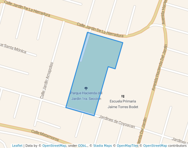 walking in Parque Hacienda del Jardin 1ra. Seccion map in Santiago Teyahualco