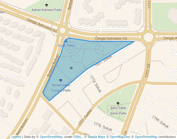 walking in İsmail Hakkı Tonguç Parkı map in Ankara