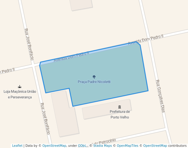 walking in Praça Padre Nicoletti map in Porto Velho