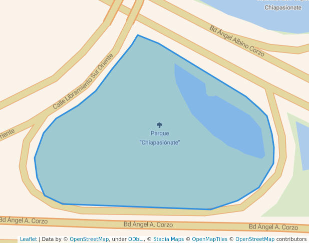 walking in Parque "Chiapasiónate" map in Tuxtla Gutiérrez