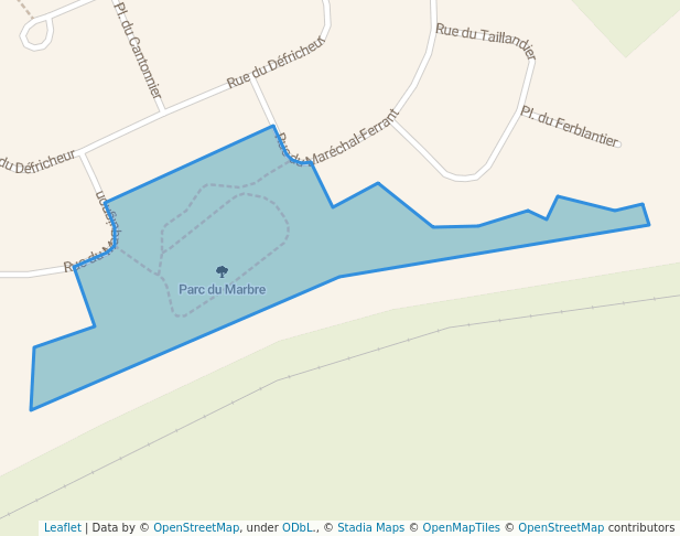 walking in Parc du Marbre map in Mirabel