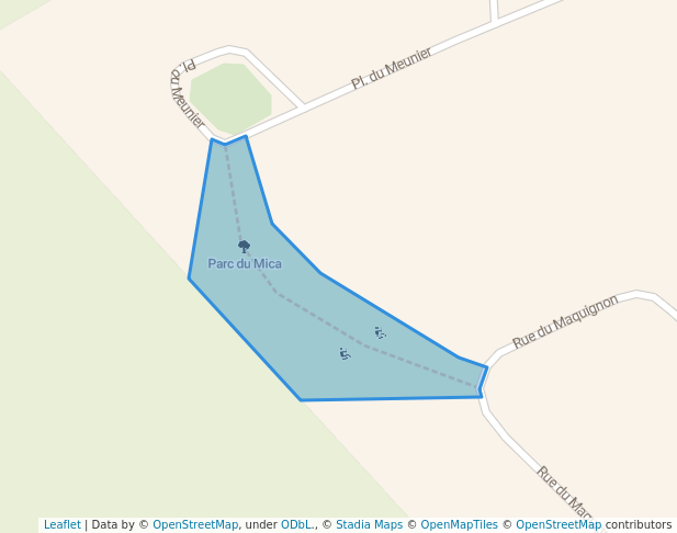 walking in Parc du Mica map in Mirabel