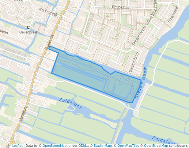 walking in Wijkpark map in Landsmeer