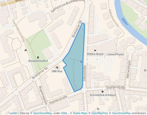 walking in Reformierter Friedhof map in Braunschweig