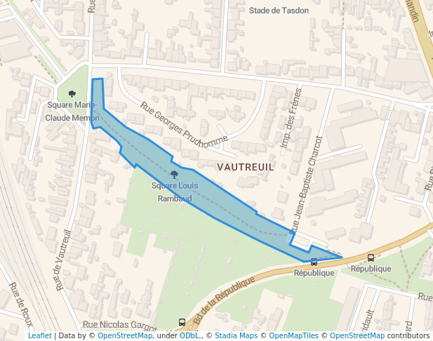 Square Louis Rambaud in La Rochelle | Map and Routes
