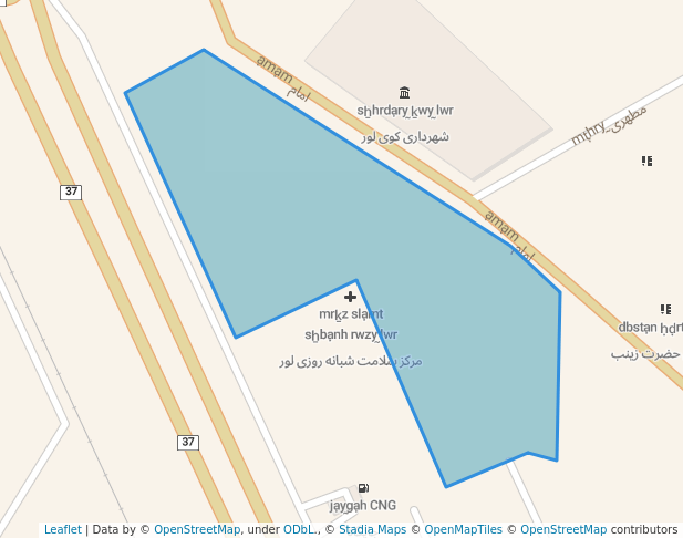 walking in پارک کشاورز map in Andimeshk