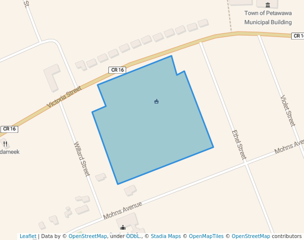 walking in Indian Diamond Park map in Petawawa