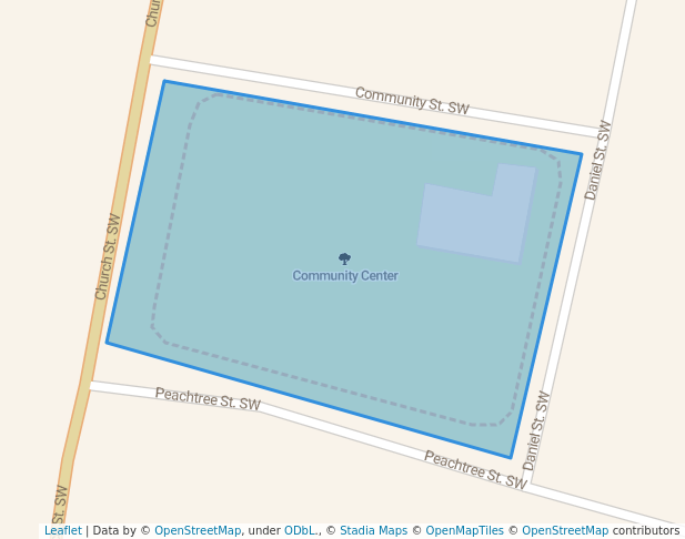 walking in Community Center map in Funston