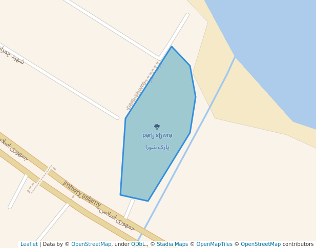 walking in پارک شورا map in Tonekabon