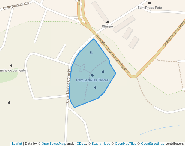 walking in Parque de las Cebras map in La Paz