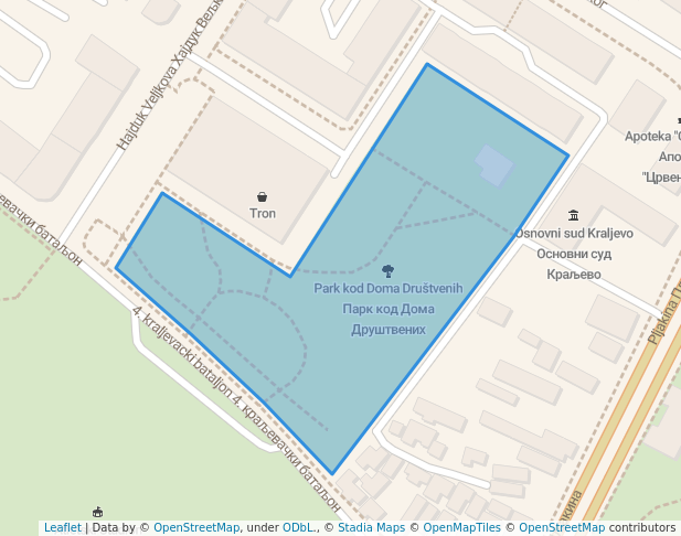 Парк код Дома Друштвених