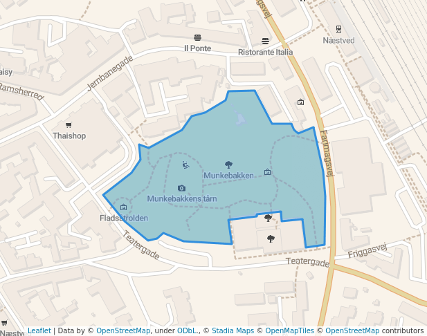 Munkebakken in Næstved | Map and Routes