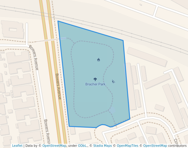 walking in Bracher Park map in Santa Clara