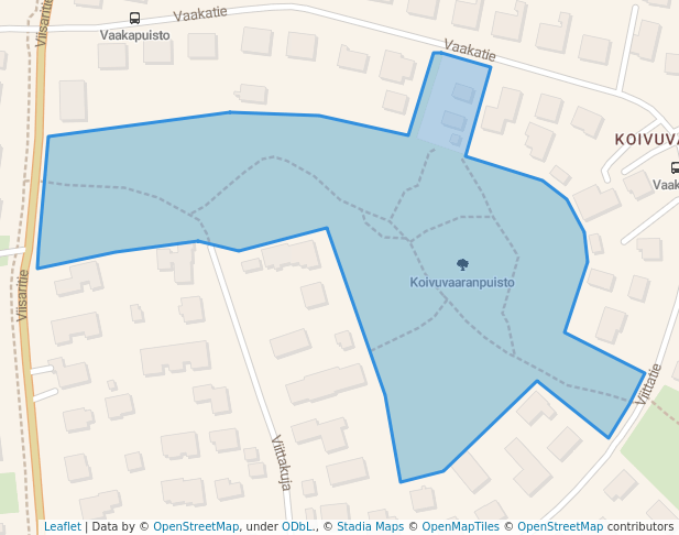 Koivuvaaranpuisto in Vanda | Map and Routes