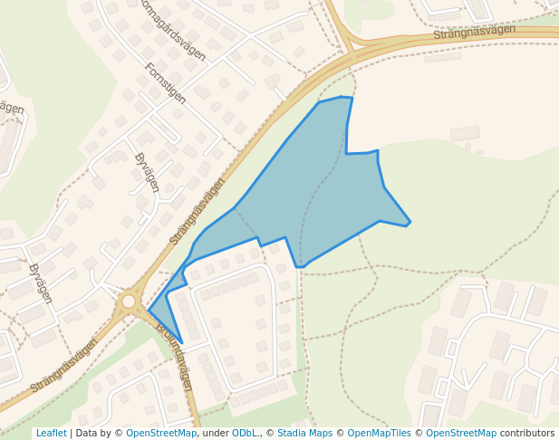 walking in Högbergsparken map in Södertälje