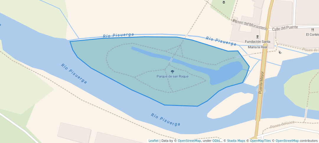 walking in Parque de san Roque map in Aguilar de Campoo