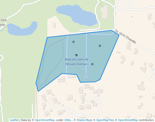 walking in Base de Loisirs de Mouans-Sartoux map in Grasse