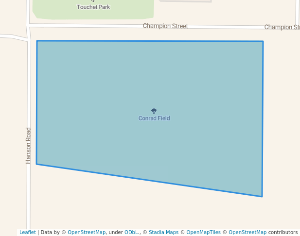 walking in Conrad Field map in Touchet