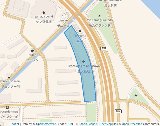 Green area of Kanazawa