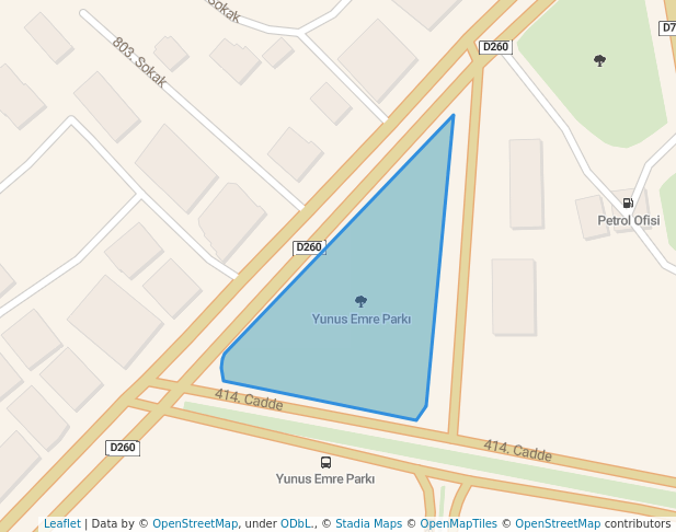 walking in Yunus Emre Parkı map in Gölbaşı