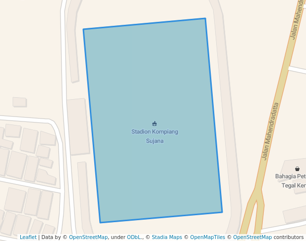 walking in lapangan buyung map in Denpasar