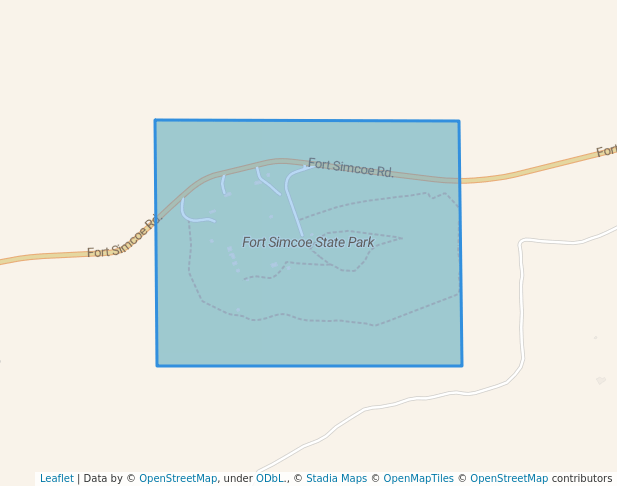 walking in Fort Simcoe State Park map in White Swan