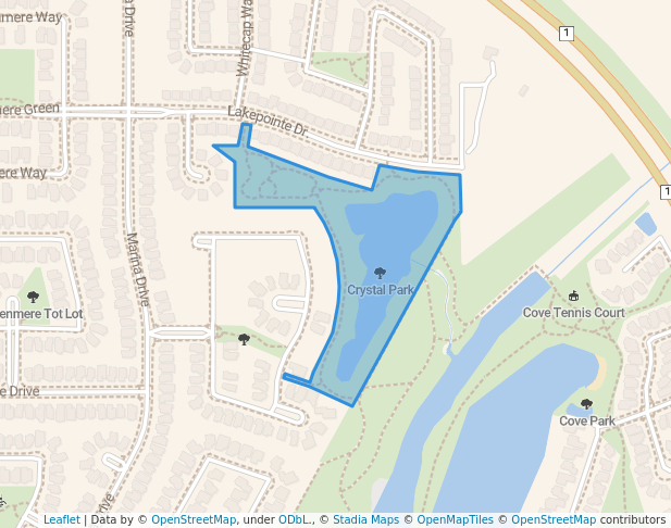 walking in Crystal Park map in Chestermere
