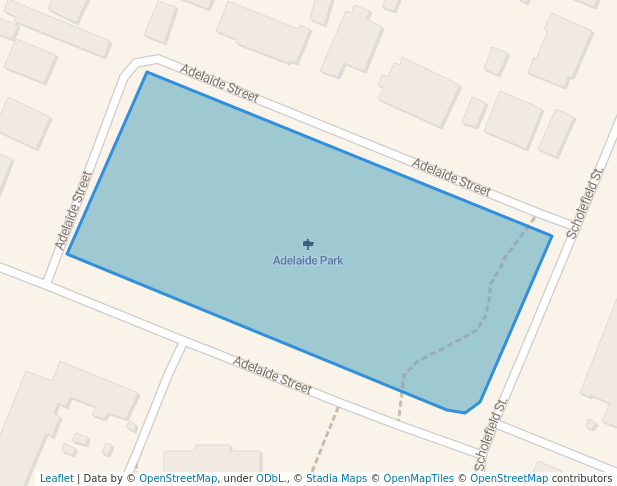 walking in Adelaide Park map in Lower Hutt