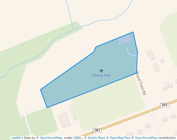 walking in Cheney Park map in Clarence-Rockland
