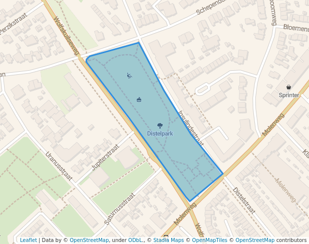 walking in Distelpark map in Nijmegen