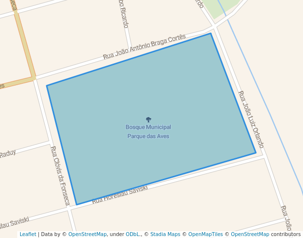 walking in Bosque Municipal Parque das Aves map in Apucarana